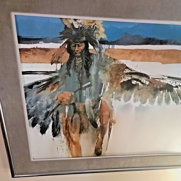 Morten Solberg original art One With Earth & Sky Native American signed numbered - Picture 3 of 16